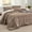 03 - Brown, variant on Twin Comforter Set - 3 Pieces Pinch Pleat Bed Set, Linen Boho Bedding for All Season, 1 Soft Comforter, 1 Pillowcase, 1 Decorative Pillow