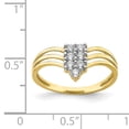 thumbnail image 3 of 10k Yellow Gold Solid CZ 3-Line Band Ring, 3 of 7