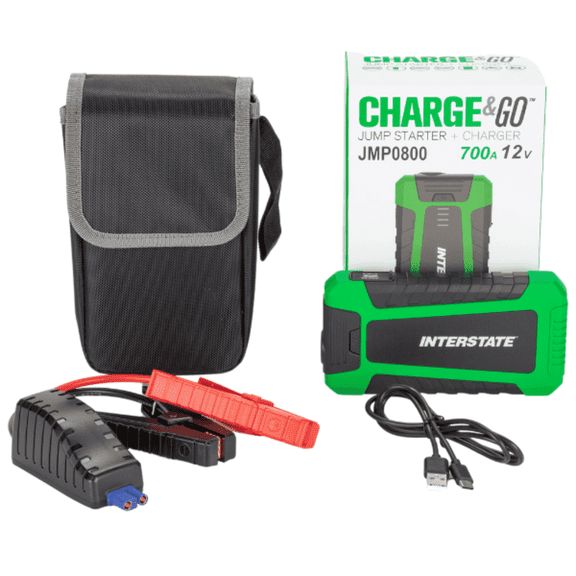 Interstate Batteries 12V 700A (8,000mAh, 8Ah) Portable LED Jump Starter & Charger