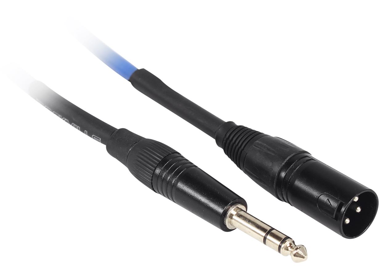 4 Rockville RCXMB20-BL Blue 20' Male REAN XLR to 1/4'' TRS Balanced Cables