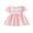 Pink, variant on BemeyourBBs Toddler Baby Girl Summer Plaid Gingham Dress 6 12 18 24 Months 2 3 4 Years Whale Embroidered Plaid Bows Ruffled Trim Crew Neck Short Sleeve A Line Casual Dress