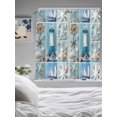 thumbnail image 4 of Living Room Curtains 72 Inches length, Nautical Lighthouse Window Treatment Curtain Drapes, Ocean Starfish Anchor Sailboat Shell Light Filtering Drapes for Bedroom Laundry Room, 52"x72", 2 Panels, 4 of 7