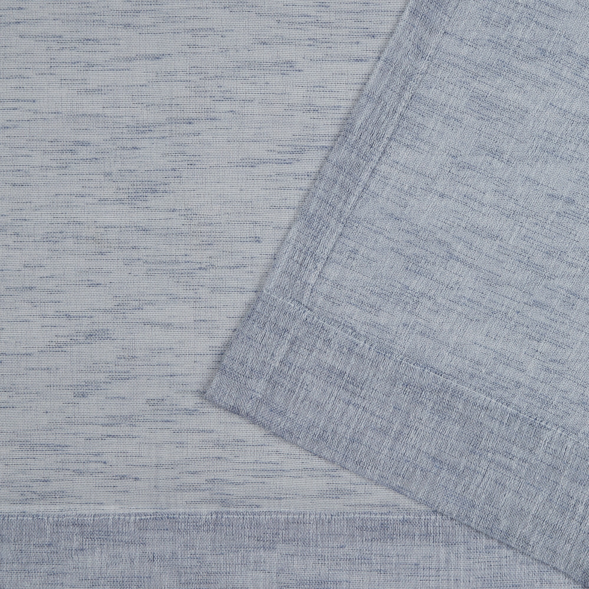 Nicole Miller Belfry Sheer Rod Pocket Top Curtain Panel Pair, 50x84, Denim