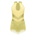 thumbnail image 2 of MSemis Kids Girls Lyrical Dance Costume Modern Sleeveless Contemporary Dance Dress Yellow 14, 2 of 5