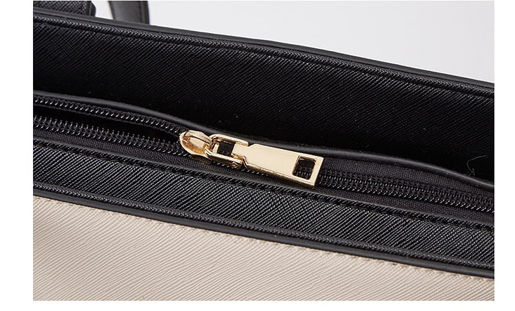Women's Fashion Handbag Tote Handbag Satchel 3pcs Purse Set PU Leather Shoulder Bag Clutch 3 pcs Set. (Brown-Black)