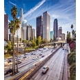 thumbnail image 3 of Travel Duvet Cover Sets, Downtown Cityscape of Los Angeles California USA Avenue Buildings Palms Print, Bedding Set with 2 Duvet Covers & 4 Pillowcases, 2 Pack King Size, Blue Grey Green, by Ambesonne, 3 of 3