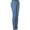thumbnail image 2 of 2Luver, Women's, 5 Pocket Stretch Skinny Jeans, True Light Denim, 3, 2 of 4