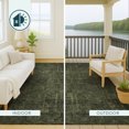 thumbnail image 4 of Addison Rugs Chantille Indoor/Outdoor Traditional Global Olive Machine Washable Rectangle Rug, 5' x 7'6", 4 of 8