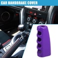 thumbnail image 2 of Unique Bargains Car Handbrake Cover Interior Decoration Accessory Handbrake Grips Decoration Protector for Ford for Mustang 2015-2021 Metal Purple, 2 of 7