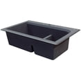 thumbnail image 3 of Transolid Radius 33in x 22in silQ Granite Drop-in Double Bowl Kitchen Sink with 6 CABDEF Faucet Holes, In Grey, 3 of 4