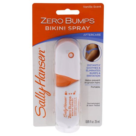 Sally Hansen Zero Bumps Bikini Spray, Bikini Hair Removal, Compact, 0.85 Fl Oz, Hair Removal for Bikini Area, Bikini Line Hair Removal, Bikini Hair Removal At Home, Easy to Use, Vanilla Scent