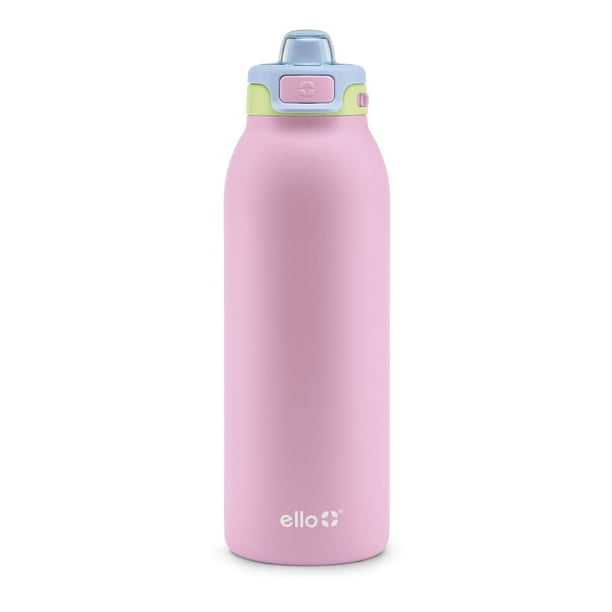 Botella de agua Ello Pop & Fill de acero inoxidable Rosy Skyline de 1,2 litros