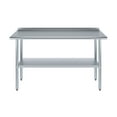 thumbnail image 2 of AmGood 18 in. x 60 in. Stainless Steel Work Table with 1.5 in. Backsplash | Metal Kitchen Food Prep Table, 2 of 8