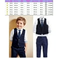 thumbnail image 2 of Toddler Suits for Boys Ring Bearer Suit Boys Suit Dressy Outfit Set 4Pcs Vest and Pants Suit Set, 2 of 6