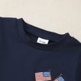 thumbnail image 4 of TOWED22 4th of July Toddler Outfits for Baby Boy Patriotic Flag T-Shirt and Shorts 2Pcs Summer Clothes 3M-8T(Blue,3-4 Y), 4 of 8