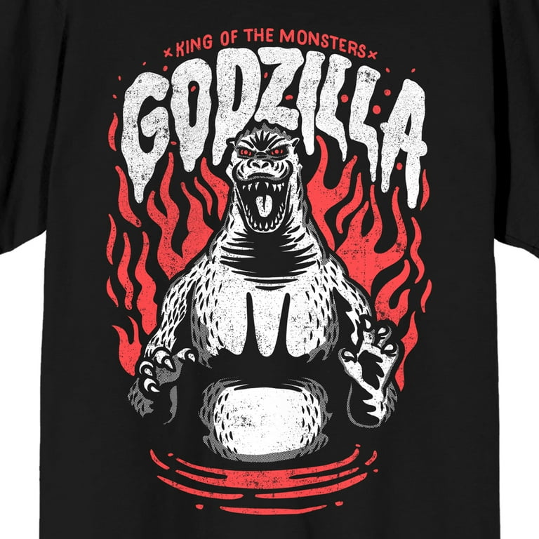Godzilla Classic King of the Monsters Godzilla Adult Black Short Sleeve Tee Shirt S Walmart