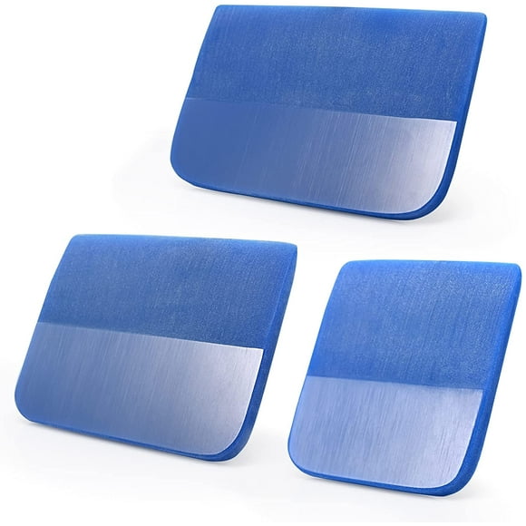 EHDIS PPF Squeegee 3pcs Soft Rubber Squeegee TPU Wrapping Scraper for Car Body Filming Edge Trimming,Carbon Fiber Foil
