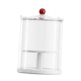 thumbnail image 2 of Vitrina transparente con forma de figura, soporte de exhibición, organizador compacto, práctico y moderno. blanco con tapa, 2 of 9