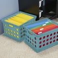 Sterilite Plastic Storage Cube / File Crate, Aqua Haze, Back to College