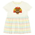 thumbnail image 3 of Inktastic Thanksgiving Day Turkey Football Fan Girls Baby Dress, 3 of 5