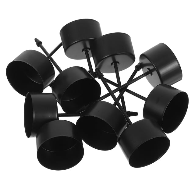 ColoMX 10 soportes metálicos para velas: Soportes para velas cónicas con estaca - Base metálica resistente para velas de pilar, ideal para arreglos florales en bodas y jardines.