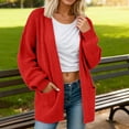 thumbnail image 2 of Cute Cardigans Women Long Loose Fit Sweater Open Front Knit Pocket For Autumn Soft Casual Wear Women's Cardigans, 2 of 4