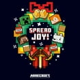 thumbnail image 2 of Men's Minecraft Spread Joy Wreath Graphic Tee Navy Blue X Large, 2 of 5