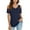 Navy womens summer tops, variant on Wycnly Womens Summer Tops Short Sleeve V-Neck Solid T Shirts Casual Cold Shoulder Lightweight Tunic Tees Blouses Army Green xxl
