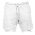 thumbnail image 1 of Pantalones Cortos de Entrenamiento Sunnimix 2 en 1 para Hombre Blanco XXL, 1 of 8