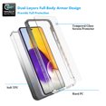 thumbnail image 3 of Takfox for Samsung Galaxy A52 5G Case, Crystal Clear Phone Case Full Body Rugged Cover Slim Shockproof Phone Bumper with [2 Tempered Glass Screen Protector] [Hard PC+Soft TPU ]- (6.5'' 2021)-Black, 3 of 6