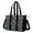 Alien UFO Deep Blue Pattern, variant on Alien Peace Sign Black Pattern Utility Tote Bag, Teacher Tote with Multi Pockets & Removable Strap, Stand Upright Gifts for Birthday Christmas Thanksgiving
