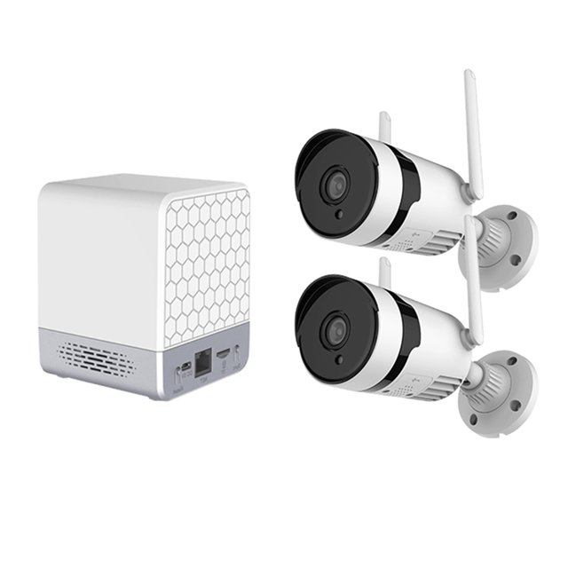 Sistema de cámara de seguridad inalámbrica con 2 cámaras IP Sensor PIR Detección humanoide Abanopi Cámara web