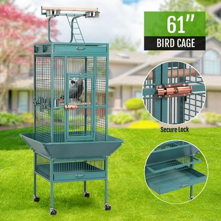 Yaheetech Pet Bird Cage Play Top Parrot Cockatiel Cockatoo Parakeet Finches