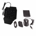 thumbnail image 4 of Mini teclado portátil para juegos, ratón USB RGB, reposamuñecas, media mano, 35 teclas, teclado con convertidor para Android e IOS, 4 of 5