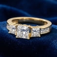 thumbnail image 4 of Pompeii 2 1/2 ct Princess Cut Diamond Engagement Ring 14k Yellow Gold (H/I,I1), 4 of 5