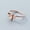 Rose gold, variant on 925 Sterling Silver CZ Bumble Bee Above Knuckle Midi Dainty Thin Ring A3409-6.5-Silver