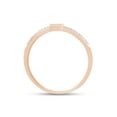 thumbnail image 4 of 1/10 CT Baguette Aand Round Cut White Natural Diamond Stackable Band Ring In 14K Rose Gold Over 925 Sterling Silver (Color: I-J, Clarity: I2-I3, 0.10 Cttw) -10, 4 of 6