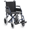 monicare *FDA APPROVED* Transport Wheelchair 300lbs Weight Capacity, Folding Transport Wheelchair with Removable Flip Back Armrests & Swing-Away Footrests, Blue