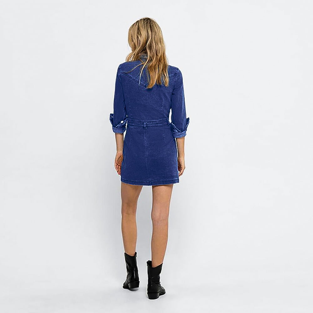jean short dress