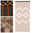 thumbnail image 4 of Dwellnix Bamboo Wood Beaded Curtains for Doorways 27 Strands - Polyester Cotton Bohemian Door Beads Window Decor, Natural Light Enhancer, 4 of 11