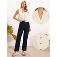 thumbnail image 2 of DARING DIVA Women's Trendy Notched Lapel Waistcoat Sleeveless Suit Jacket XS Apricot, 2 of 6