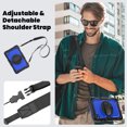 thumbnail image 7 of Case for Samsung Galaxy Tab A11/A9 8.7 inch 2025/2023 with Screen Protector, 360 Degree Rotating Kickstand Hand Strap Heavy Duty Shockproof Cover with Shoulder Strap, Dark Blue PC, 7 of 7