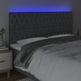 thumbnail image 3 of vidaXL LED Headboard Dark Gray 78.7"x2.8"x46.5"/50.4" Fabric, 3 of 57