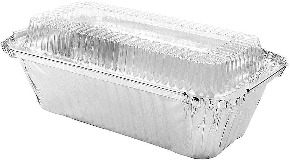 Disposable Aluminum Foil 1lb Small Bre... Mini Loaf Baking Pans 50 Pack DOBI 