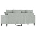 thumbnail image 3 of vidaXL 2-Seater Sofa Light Grey 140 cm Velvet, 3 of 5