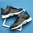 thumbnail image 4 of Mens Shoes,Elevator Casual Sneakers Lightweight Breathable Mesh Trainers Lace Up Sports Footwear With Hidden Lift Heel Height Increase,Shoes for Men,Grey,9, 4 of 9