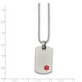 thumbnail image 3 of Stainless Steel Medical Alert Id Dog Tag 24 Inch Ball Chain Necklace Pendant Charm, 3 of 7