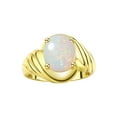thumbnail image 1 of RYLOS Bagues pour Femmes Bague en Or Jaune 14K Style Classique de Designer Ovale 12X10MM Bague Solitaire en Pierre Précieuse Opale Exotique Bijoux Africains pour Femmes Taille 12, 1 of 7