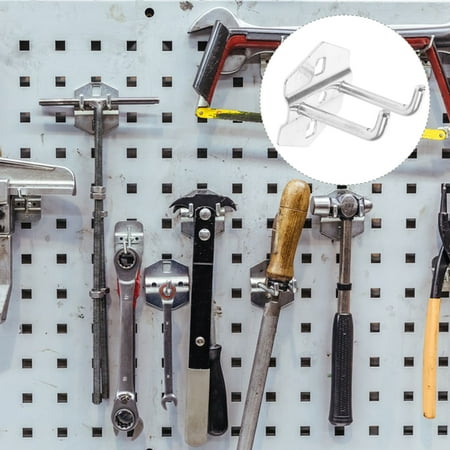 FESTFENDS 6Pcs Silver Pegboard Hooks for Garage Storage and Tool Hanging with Surface Treatment 11.8×2.2×2.2in FESTFENDS 6Pcs Silver Pegboard Hooks for Garage Storage and Tool Hanging with Surface Treatment 11.8×2.2×2.2in