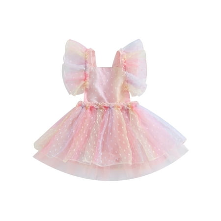 

TFFR Butterfly Dress for Baby Girl A-line Tulle Dress 6M 12M 18M 24M Sweet Backless Tutu Princess Dresses
